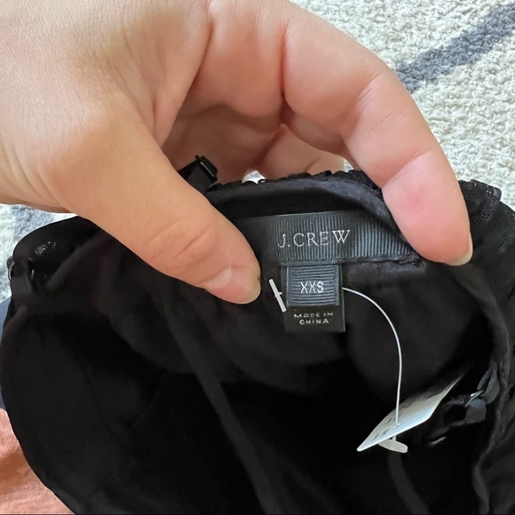 J. Crew Black Pleated Lace Fluttery Cami - Picture 8 of 10